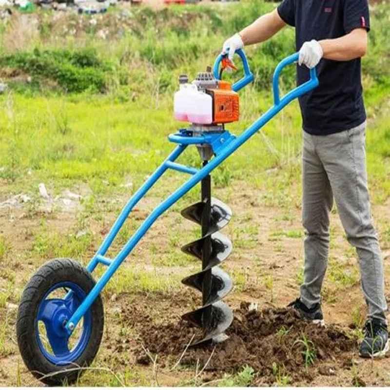 Greenleaf 63CC Trolley Type Earth Auger with Single Wheel & 12 inch Drill