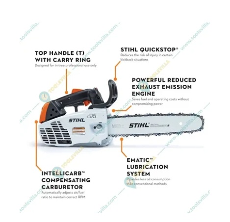 Stihl MS 194 T, 2-Stroke 31.8-cc Petrol Chainsaw with 14 inch Guide Bar