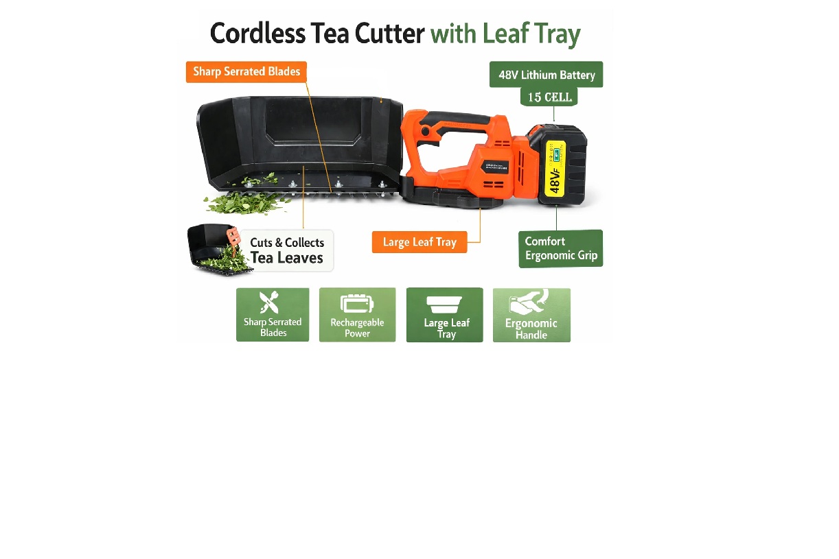 Greenleaf 300 mm Tea Leaf Harvester with 48V 12Ah Lithium Battery for Tea Harvesting