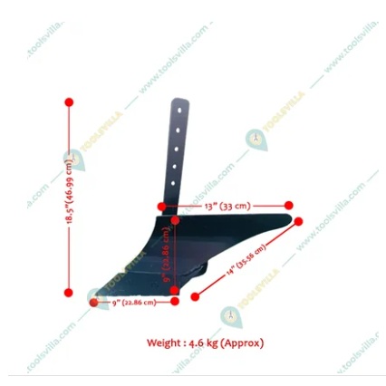 Heavy Duty Single Side Plough Attachment 5 to 9 HP for Power Tiller