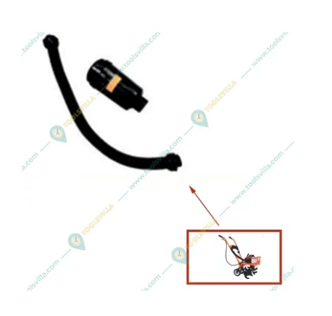 Air Filter With Pipe For 2 Stroke 63 / 68 CC Mini Tiller