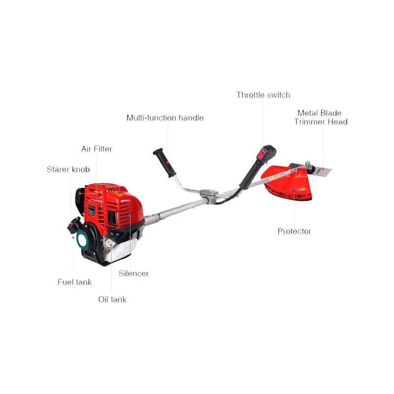 Greenleaf 1.7HP, 4 Stroke and 35 cc Sidepack Petrol Brush Cutter