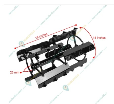Heavy Duty 2 Pieces Economy 18 inch Paddy Cage Wheel for 7 to 12 HP Petrol Power Tiller