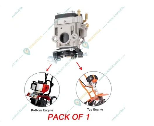 Heavy Duty Carburetor for 52 CC 2 Stroke Engine Mini Tiller (Quantity-Pack of 1)