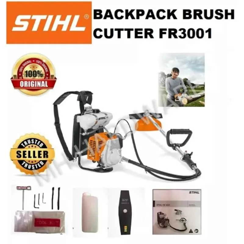 Stihl FR-3001 Backpack Brush Cutter 1.1HP, 2 Stroke 30.5cc with 2 T Blade