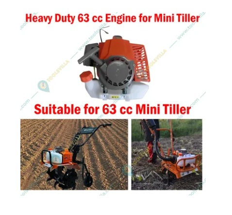 Heavy Duty 2 Stroke 63 cc Engine For Mini Tiller