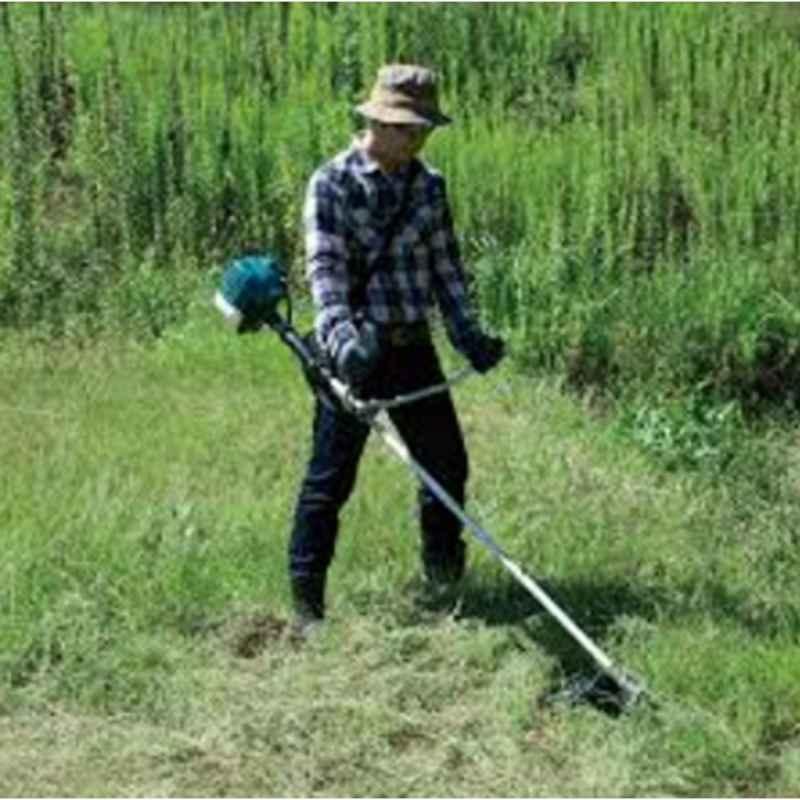 Greenleaf 50CC 4 Stroke Petrol Engine Backpack Brush Cutter with Weeder/Tiller Chainsaw Paddy Guard and Blade Attachments