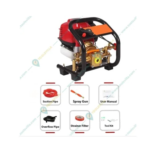 Heavy Duty 4 Stroke 31 CC, Agriculture Portable Power Sprayer | Pest Sprayer With Hose Pipe & Spray Gun