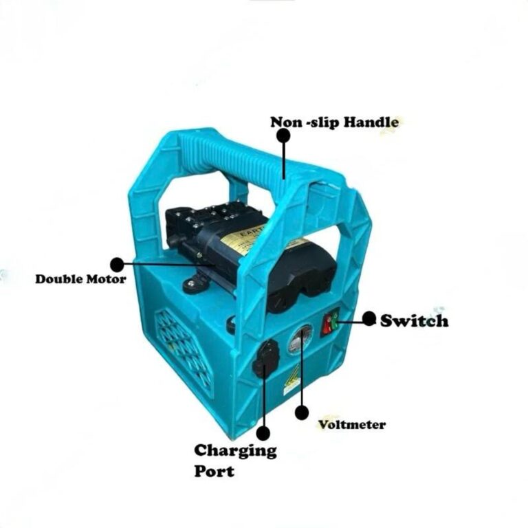 Heavy Duty 250 PSI Double Motor Portable Battery Sprayer 12V 14Ah Battery With 50 Meter Hose Pipe