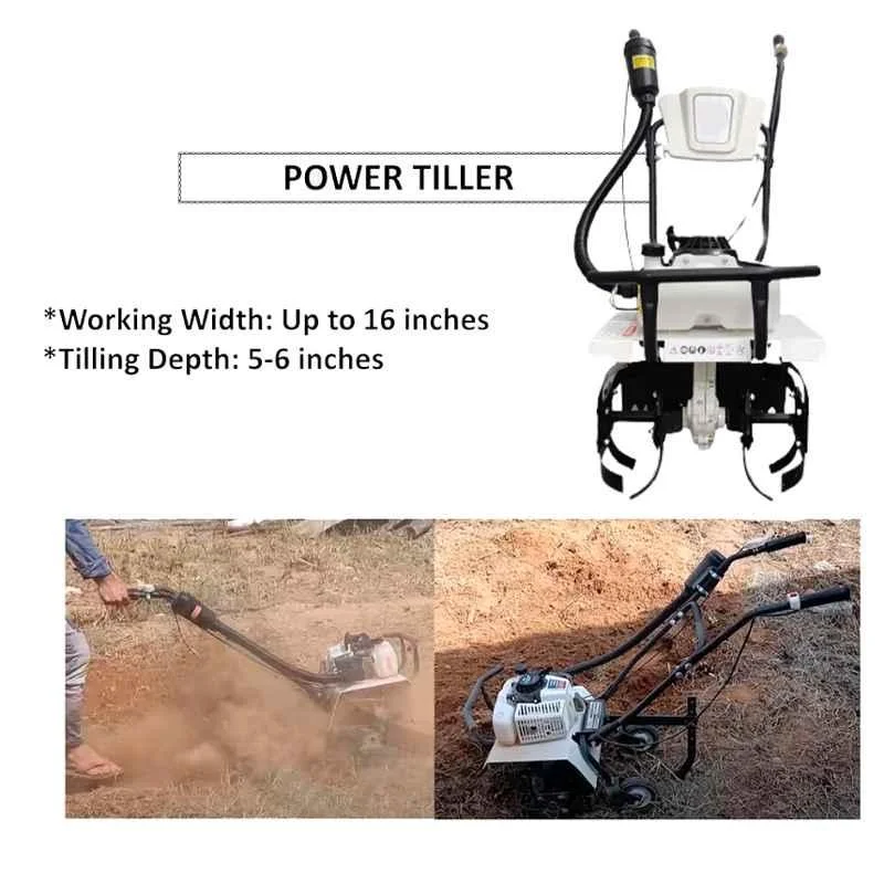 Greenleaf 3HP 2 Stroke 63cc Engine Mini Power Tiller