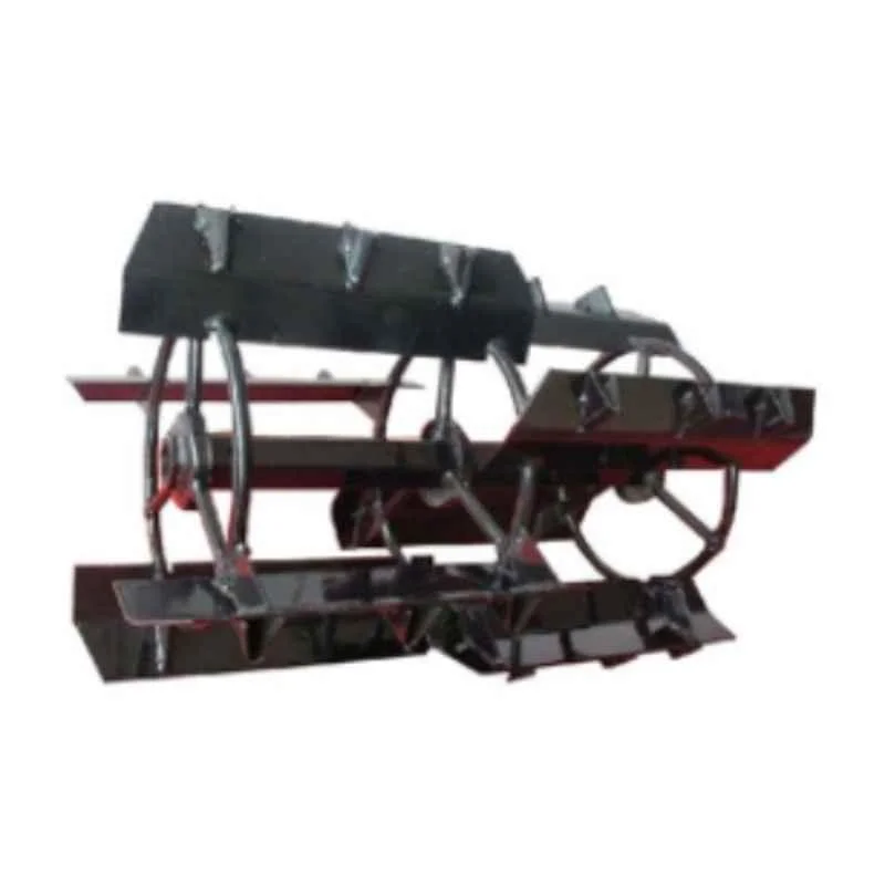 Greenleaf 14 inch Mild Steel Black Mini Paddy Cage Wheel for 7 & 9HP Petrol Power Tiller, JS-DA-20211825