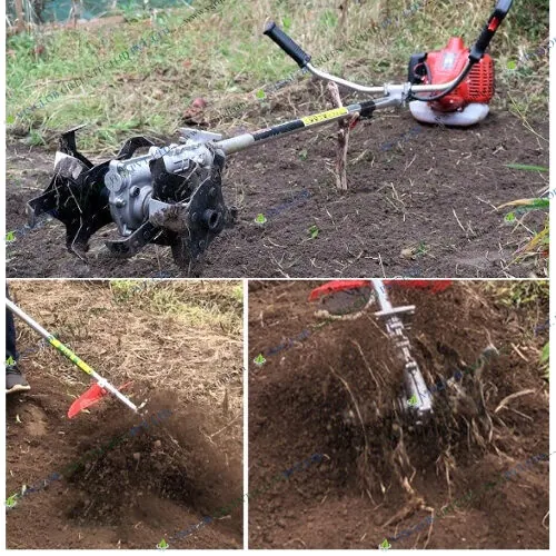 Heavy Duty 26 mm Round Tiller / Cultivator Attachment For Brush Cutter