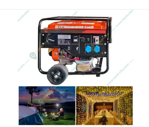 Heavy Duty 7 KVA Single Phase Recoil & Self Start Petrol Generator