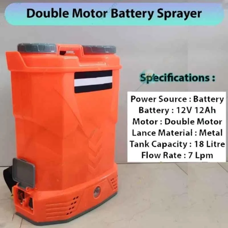 Greenleaf 18L Heavy Duty Double Motor Battery Sprayer