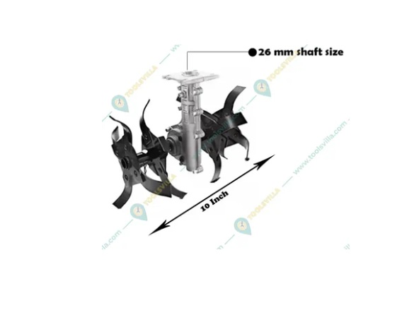 Heavy Duty 26 mm Round Tiller / Cultivator Attachment For Brush Cutter