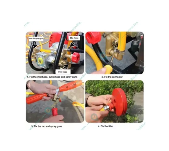 Heavy Duty 4 Stroke 31 CC, Agriculture Portable Power Sprayer | Pest Sprayer With Hose Pipe & Spray Gun