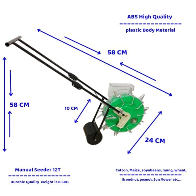 Agriculture Manual Hand Operated Seeding Machine, 12 Teeth Manual Seeder