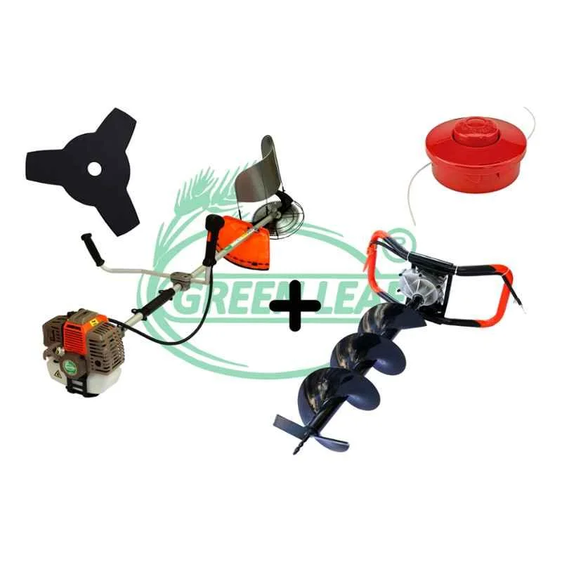 Greenleaf 68cc 2 in 1 Earth Auger & Brush Cutter with 8 inch Drill Bit