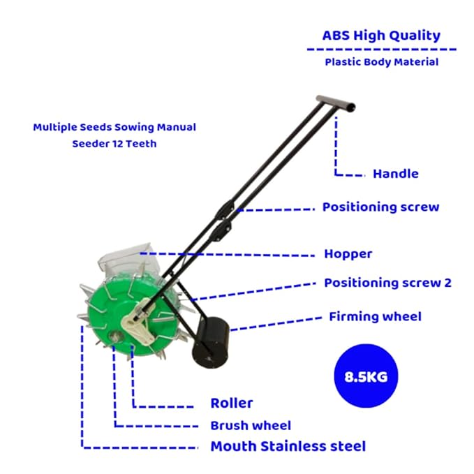 Agriculture Manual Hand Operated Seeding Machine, 12 Teeth Manual Seeder