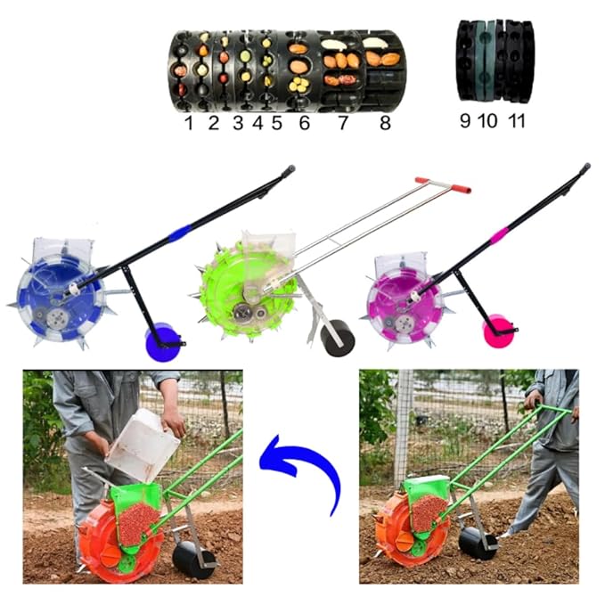 Agriculture Manual Hand Operated Seeding Machine, 12 Teeth Manual Seeder