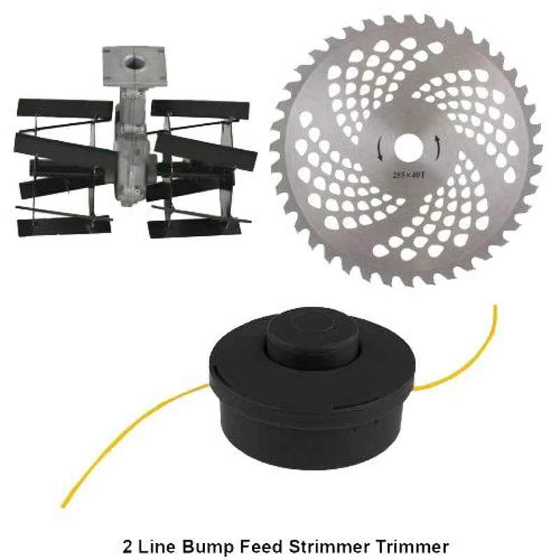 Greenleaf 1.95HP 52CC 2 Stroke Wheel Brush Cutter with Tiller Attachment,