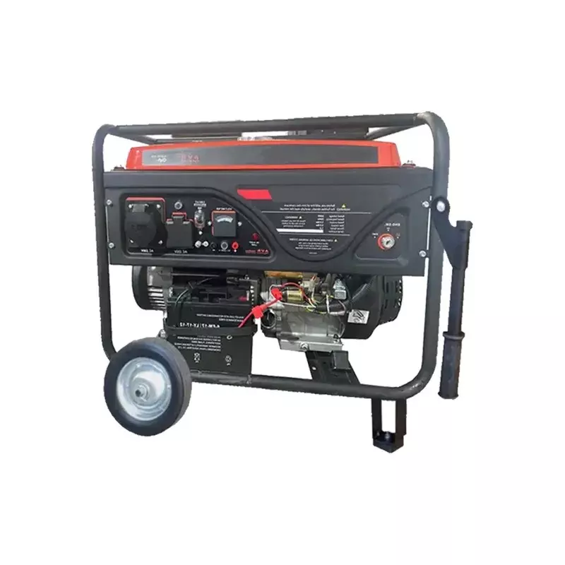 Heavy Duty 5 KVA Recoil and Self Start Portable with Wheels & Handle Petrol Generator 25L Tank, 100% Copper Alternator