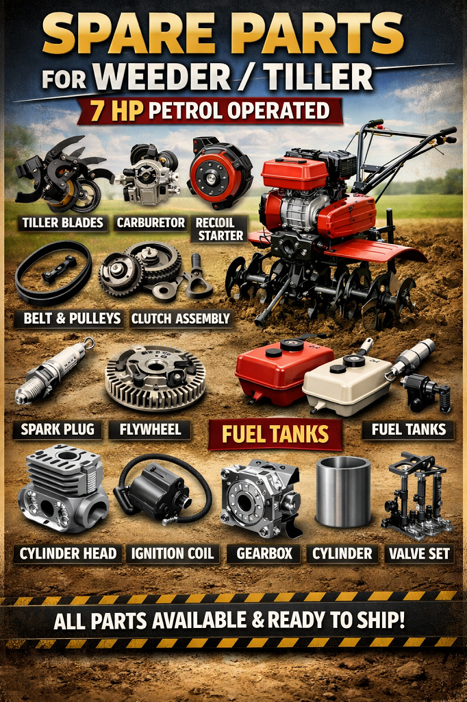 Spare Parts Of 7 HP Petrol Operated Weeder / Tiller