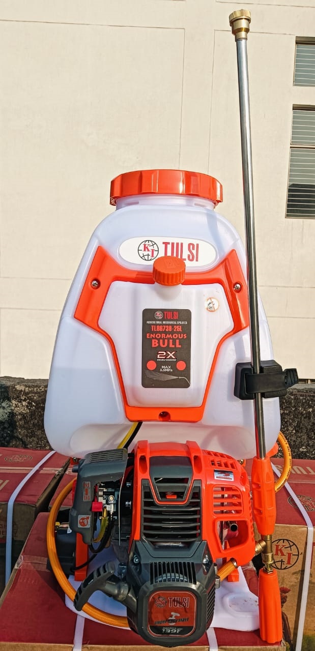 Tulsi 25 Ltr Easy Starter Double Suction Double Turbo 4 Stroke Knapsack Power Sprayer