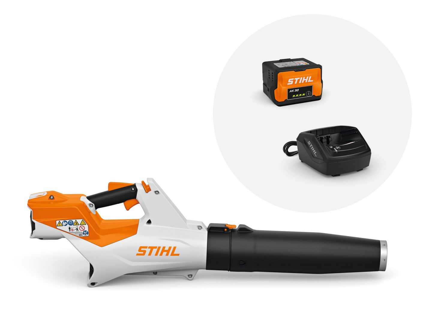 BGA 60 cordless leaf blower in a set with the AK 30 battery and AL 101 standard charger