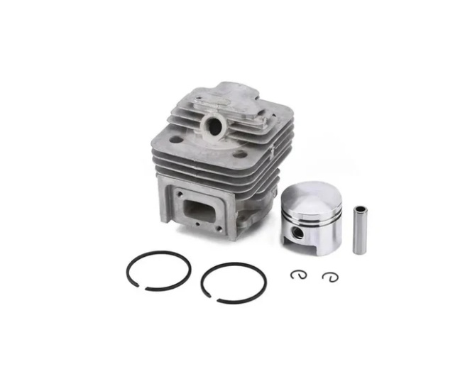 Cylinder & Piston Kit with Piston, Rings, Circlips, Gudgeon Pin for 52 cc Brush Cutters