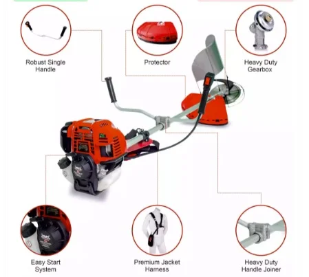 Greenleaf 4 Stroke 50CC Side Pack Brush Cutter Machine, BBC-4SP